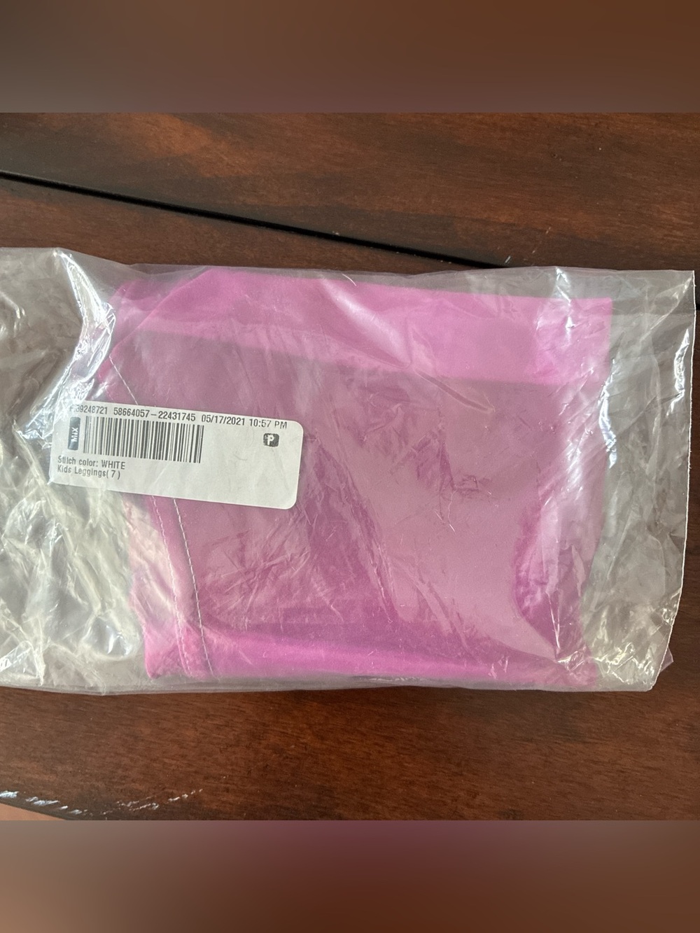 Kids leggings - pink/magenta stripe
